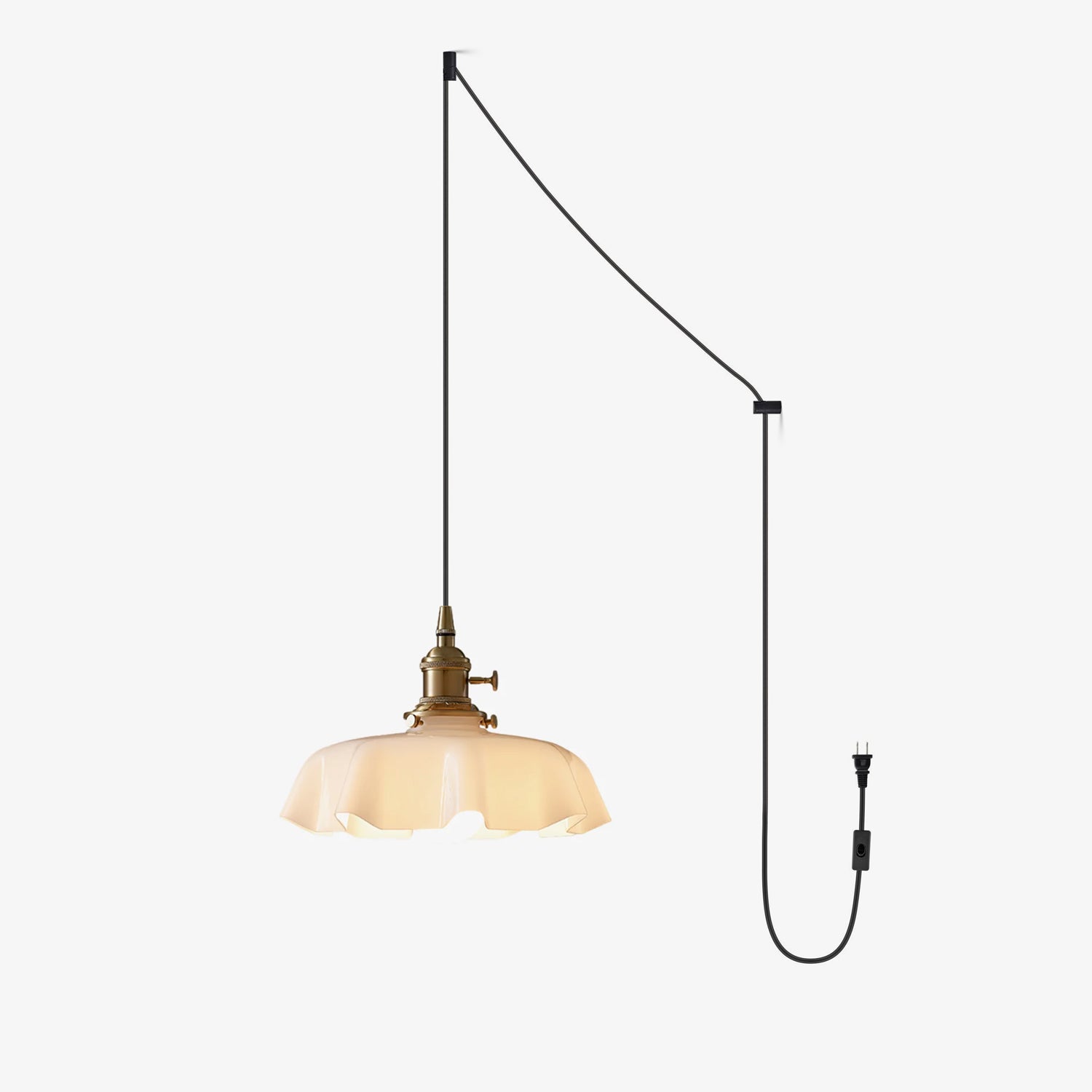 French Flower Pendant Swag Light - Blowlighting