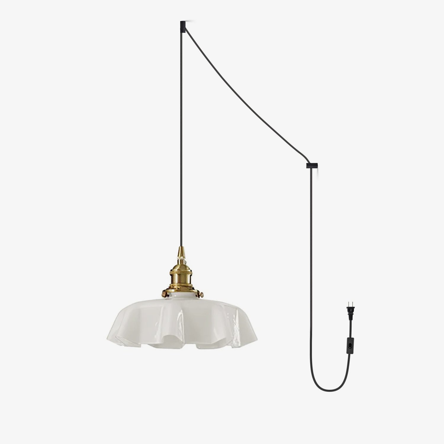 French Flower Pendant Swag Light - Blowlighting