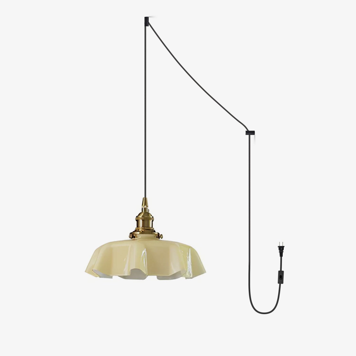French Flower Pendant Swag Light - Blowlighting