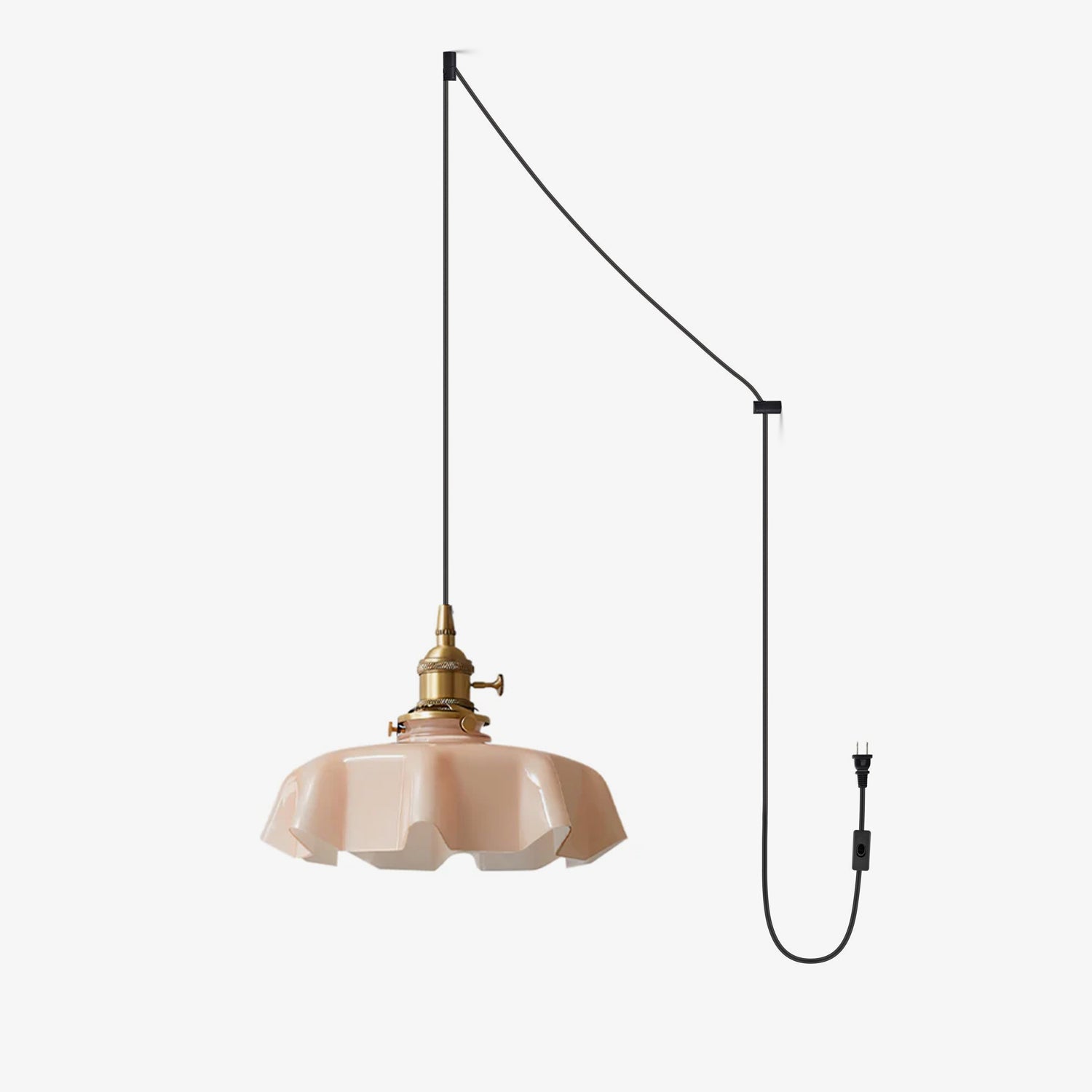 French Flower Pendant Swag Light - Blowlighting
