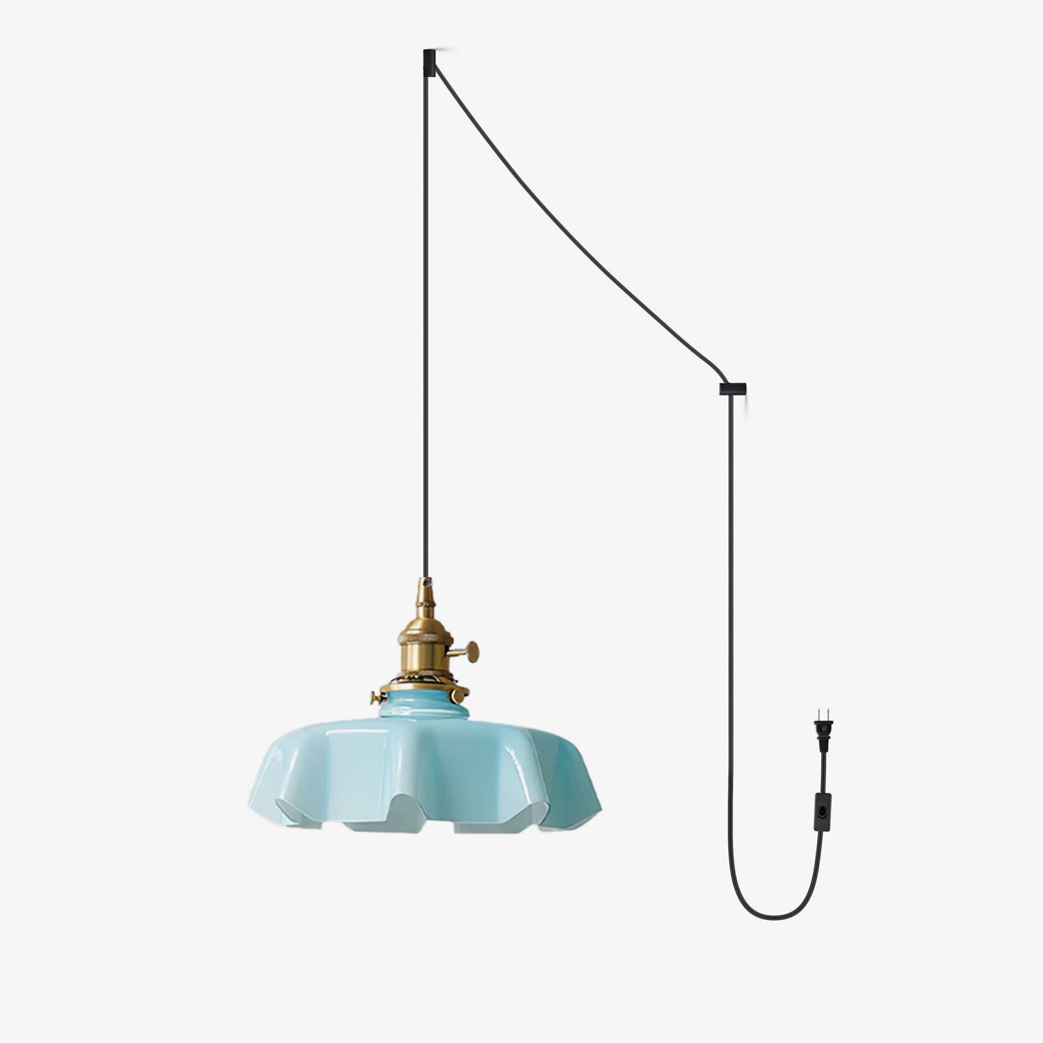 French Flower Pendant Swag Light - Blowlighting