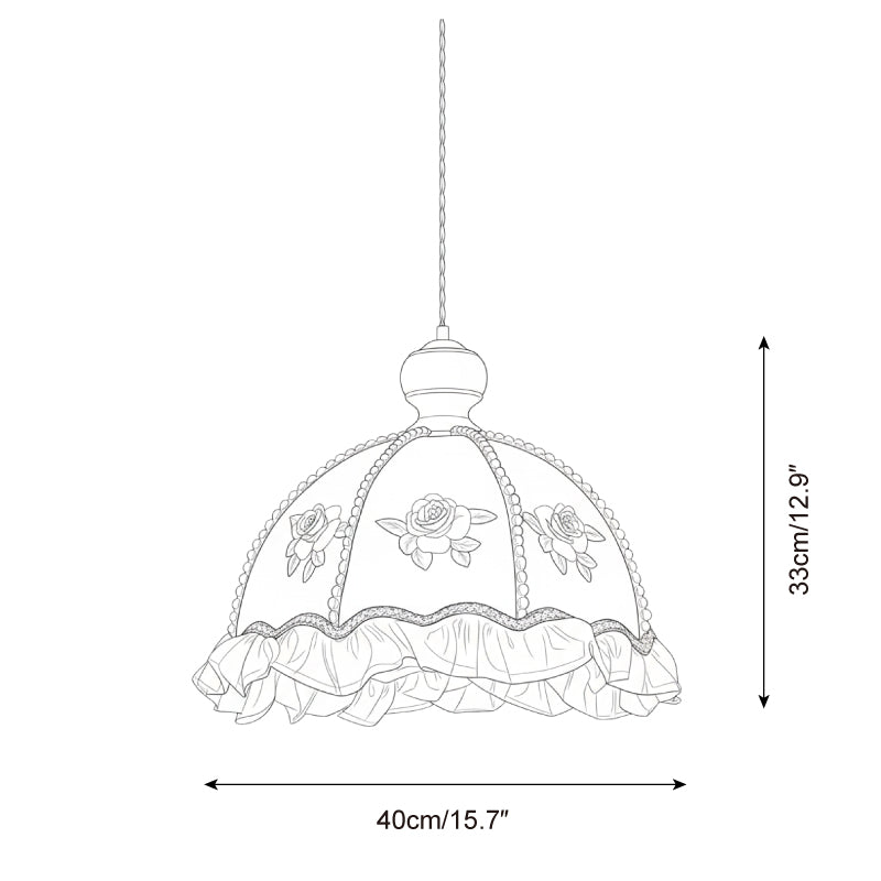 Frillia Vintage Fabric Pendant Light