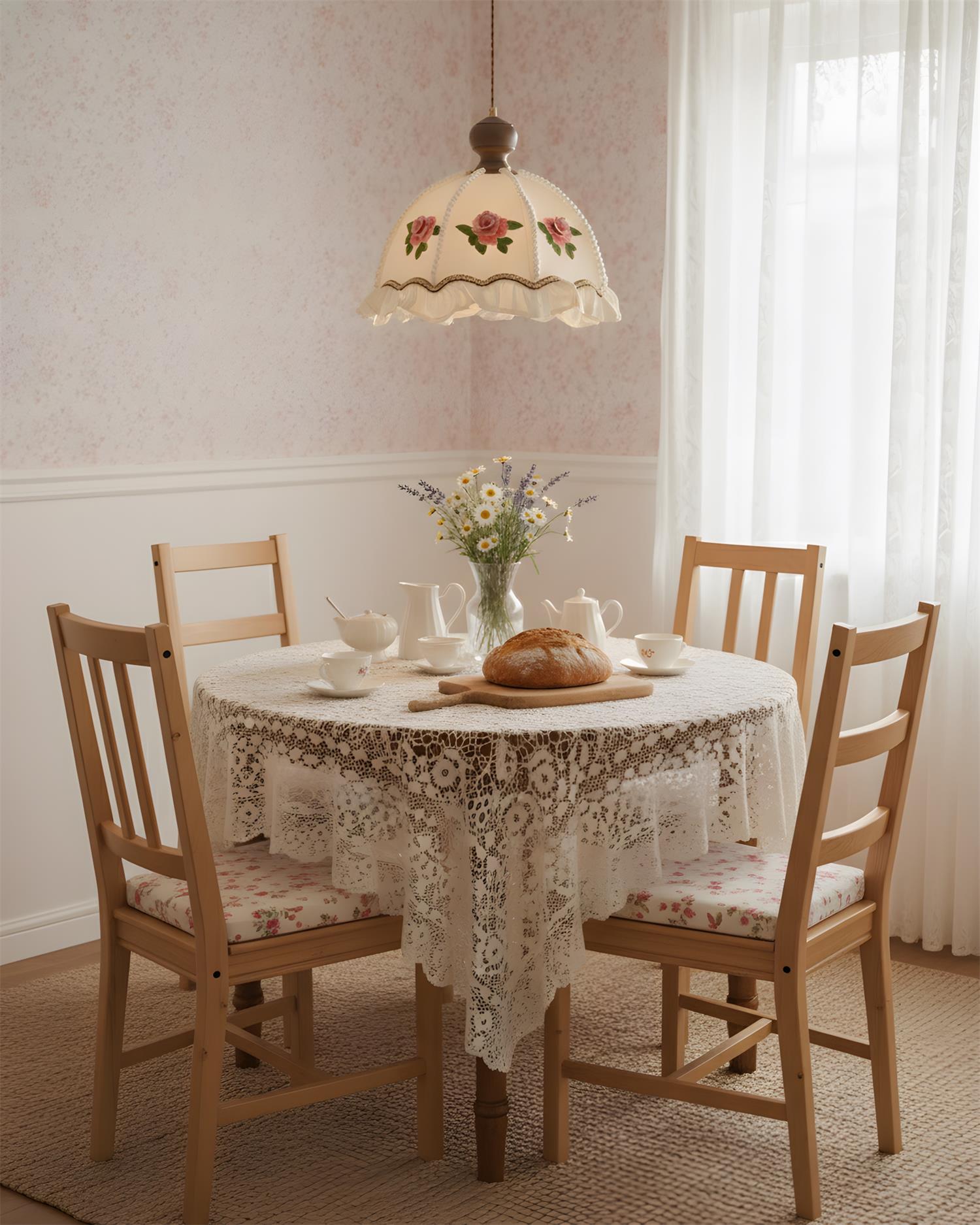 Frillia Vintage Fabric Pendant Light