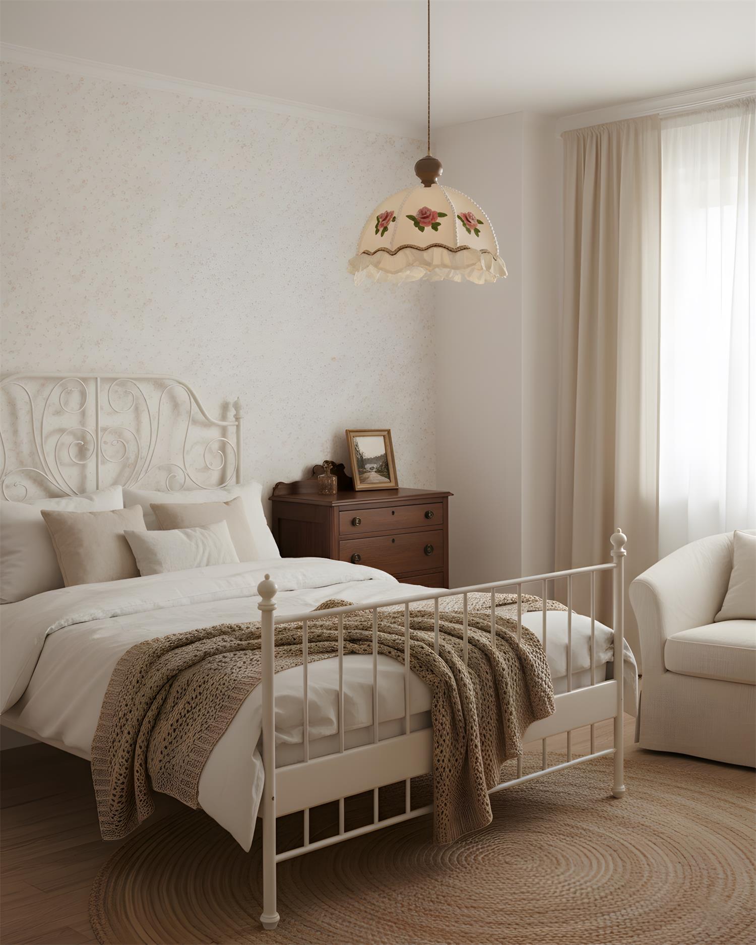 Frillia Vintage Fabric Pendant Light