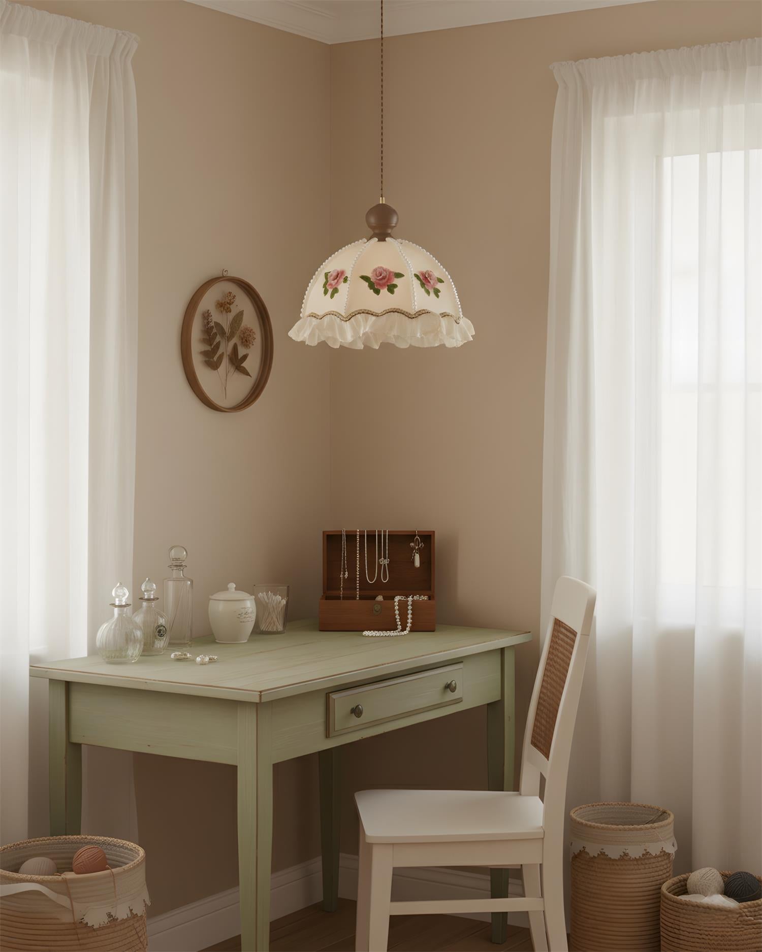 Frillia Vintage Fabric Pendant Light