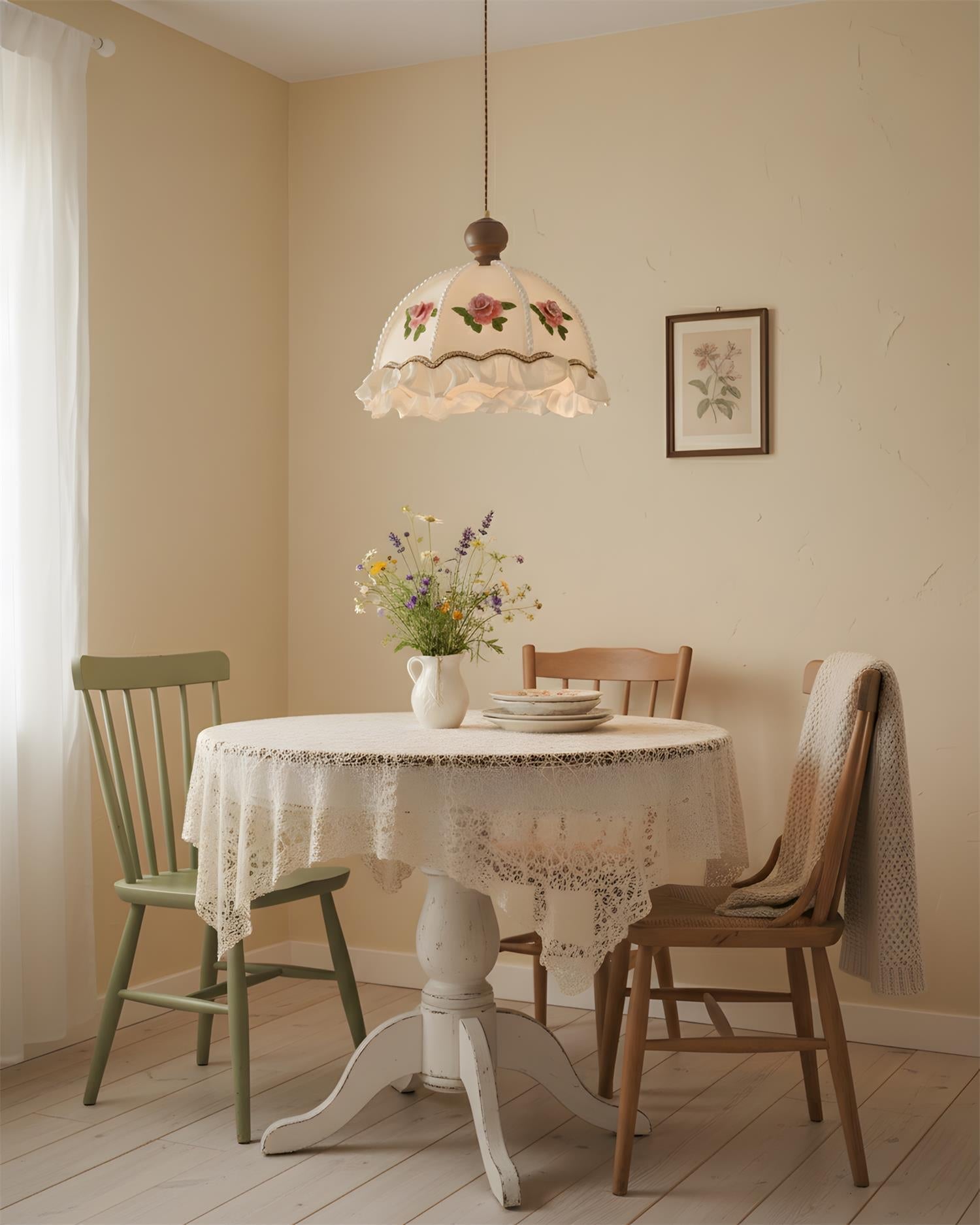Frillia Vintage Fabric Pendant Light
