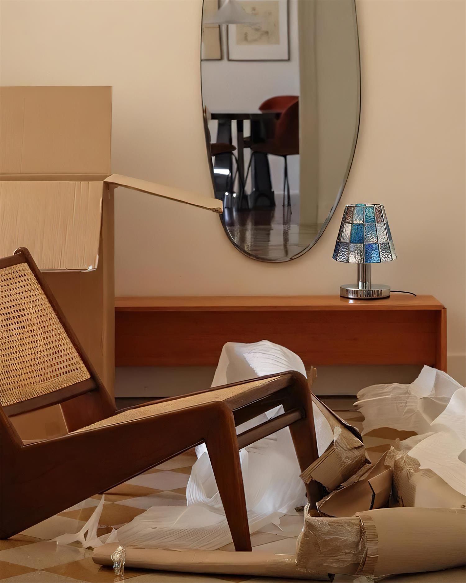 Fun Bohemian Glass Guy Table Light