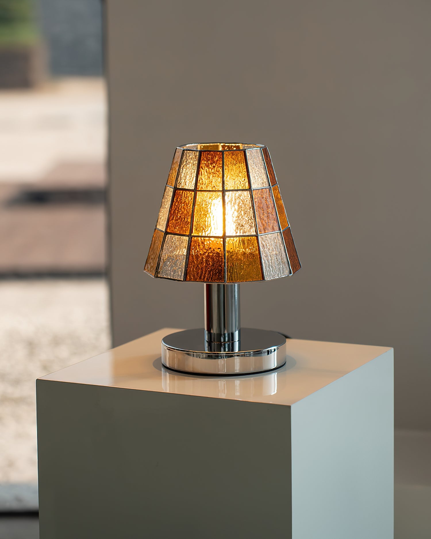 Fun Bohemian Glass Guy Table Light