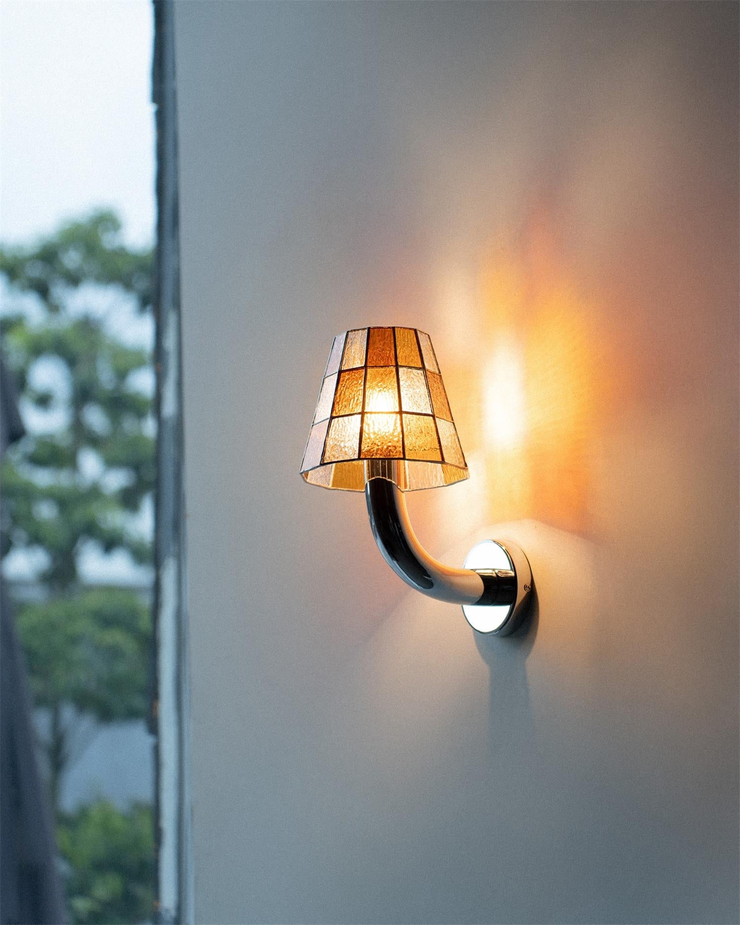 Fun Bohemian Glass Guy Wall Light