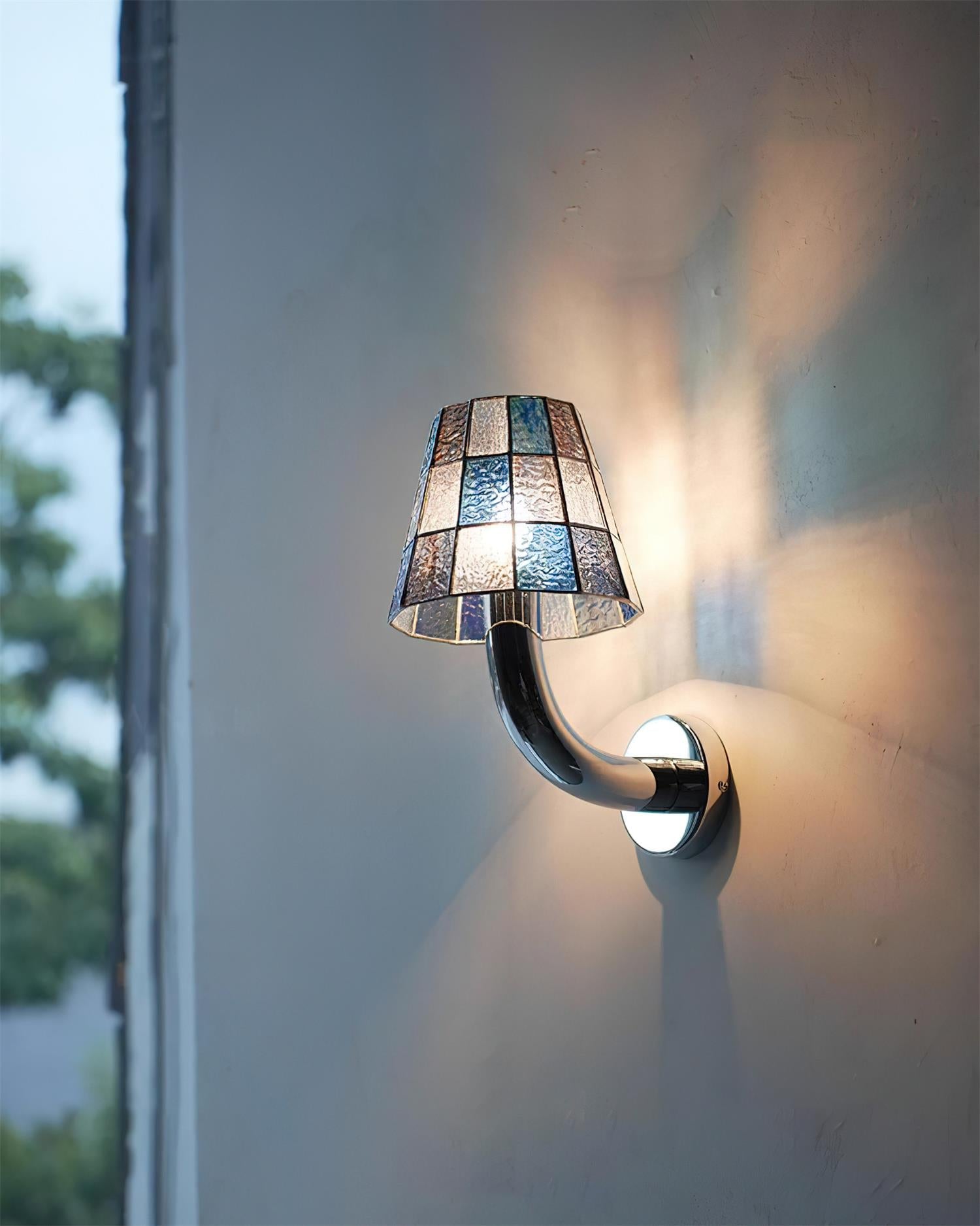 Fun Bohemian Glass Guy Wall Light