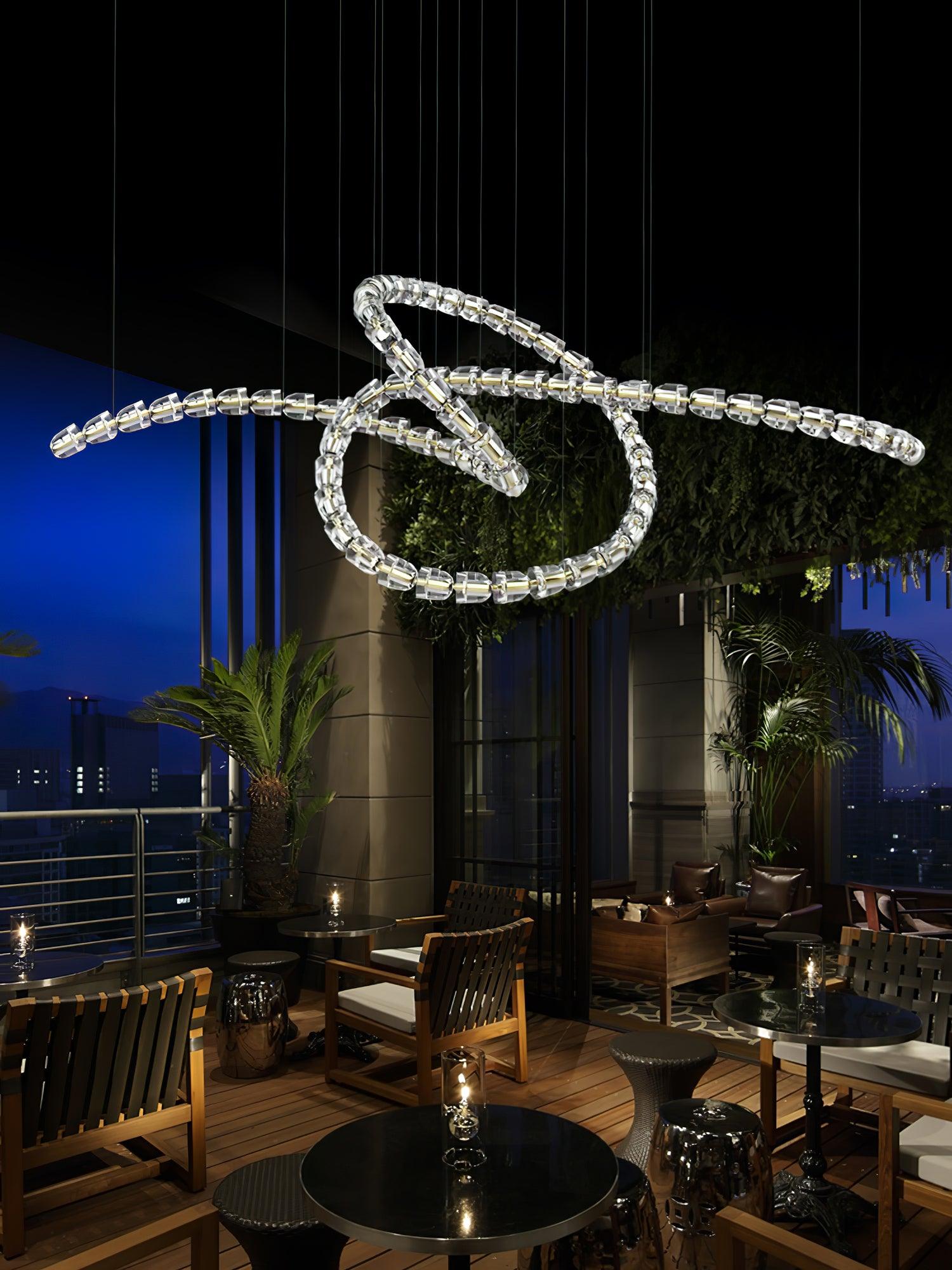 Cavenira Art Deco Crystal Chandelier - Blowlighting