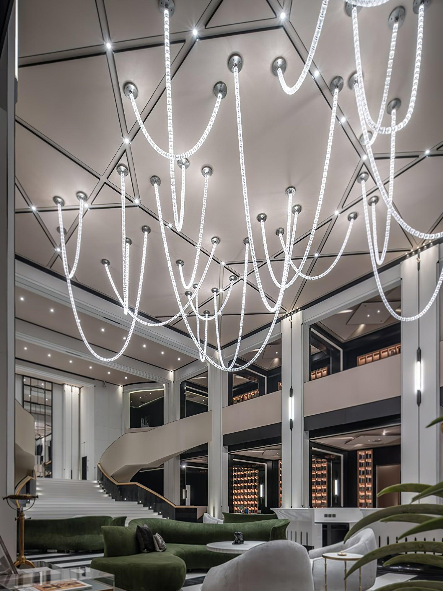 Luminara Crystal Cascade Chandelier - Blowlighting
