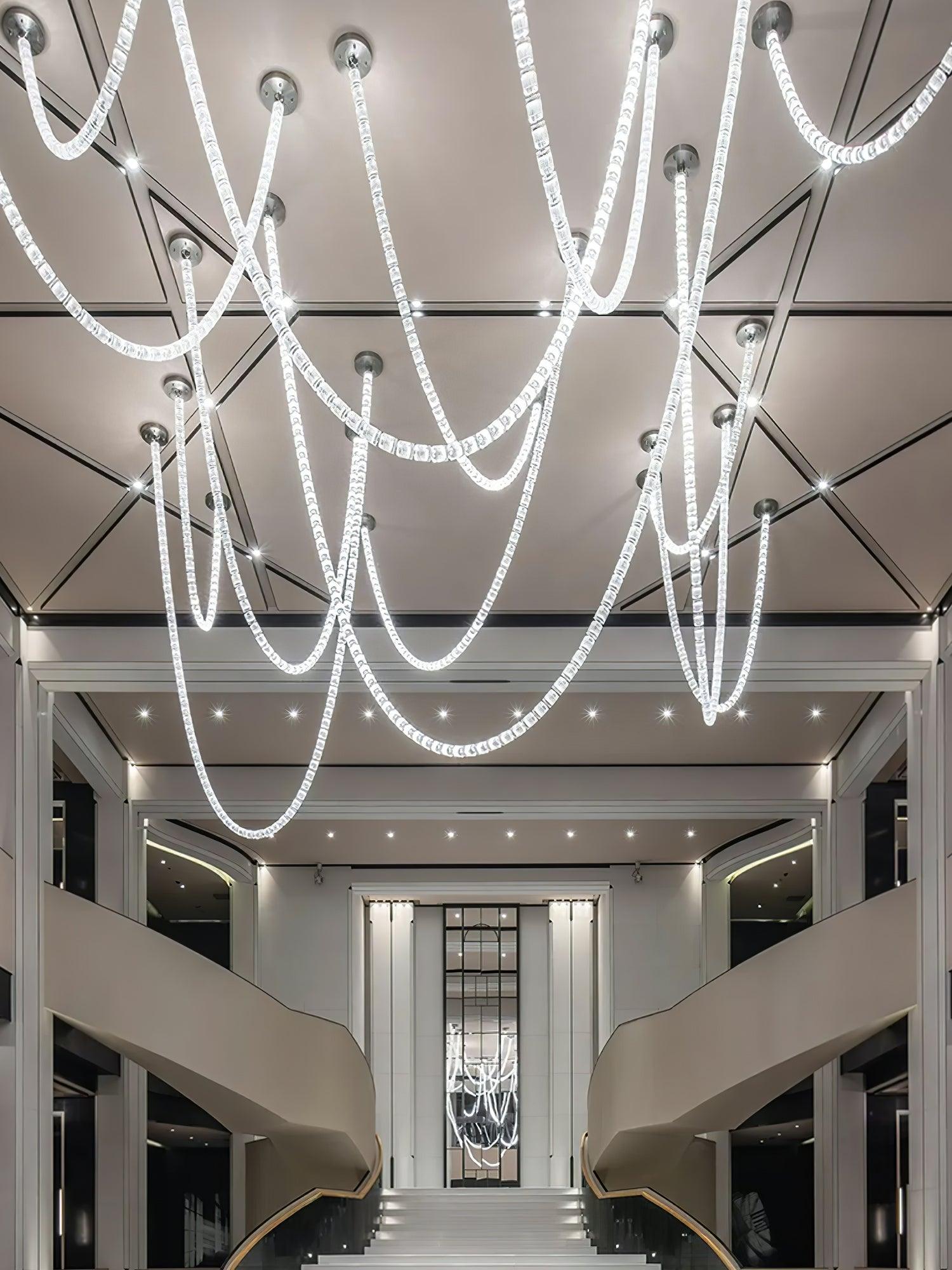 Luminara Crystal Cascade Chandelier - Blowlighting