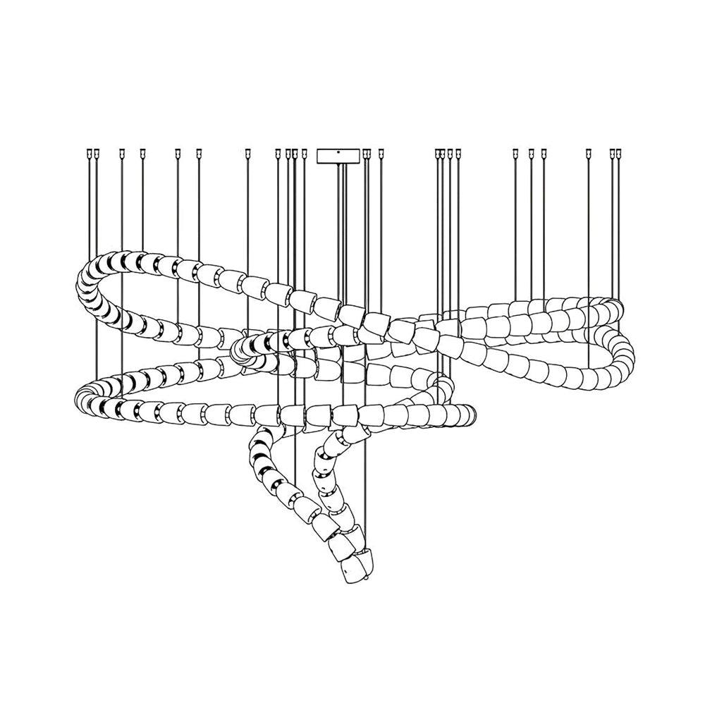 Cavenira Art Deco Crystal Chandelier - Blowlighting