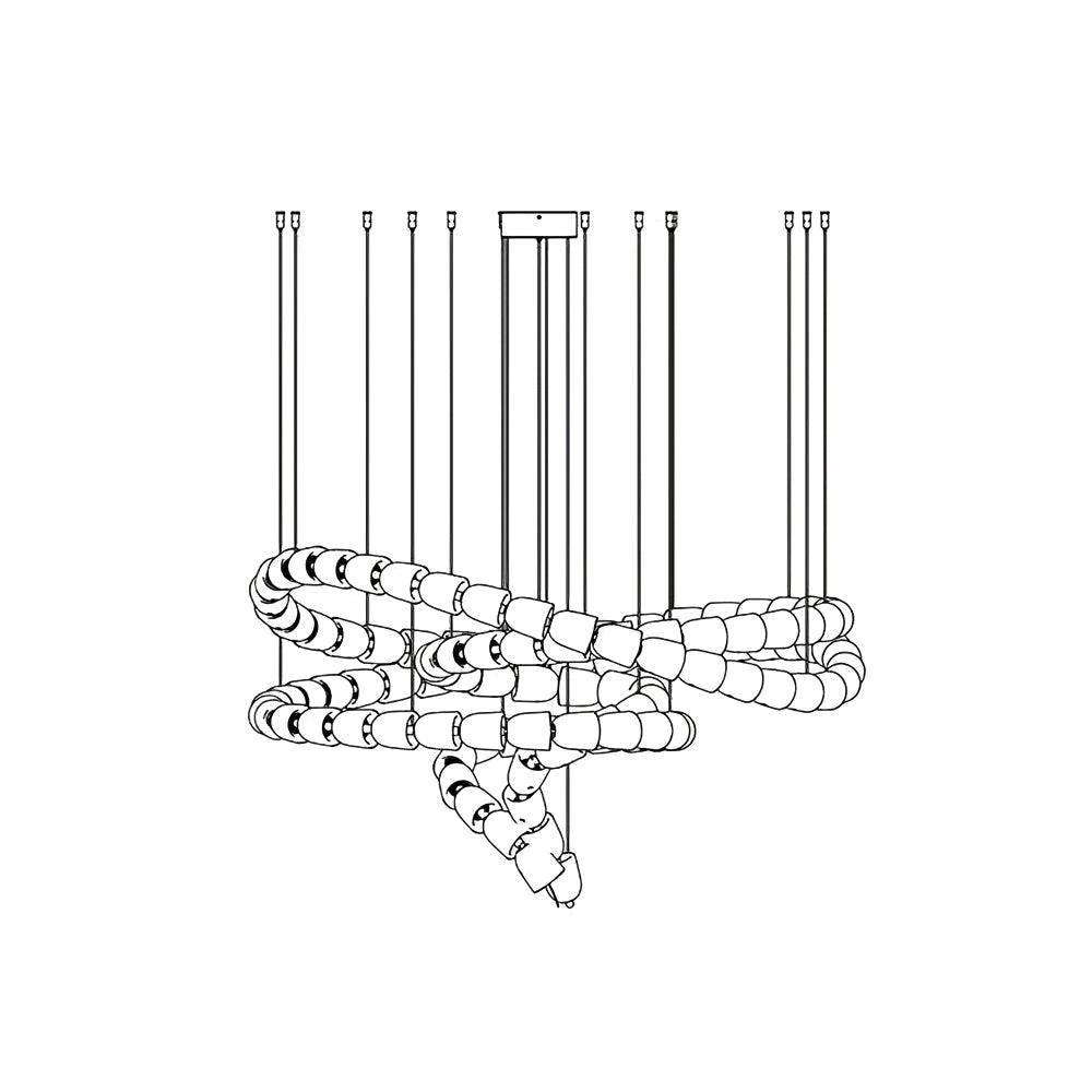 Cavenira Art Deco Crystal Chandelier - Blowlighting