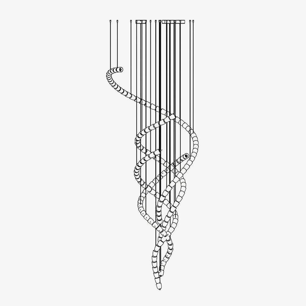 Cavenira Art Deco Crystal Chandelier - Blowlighting