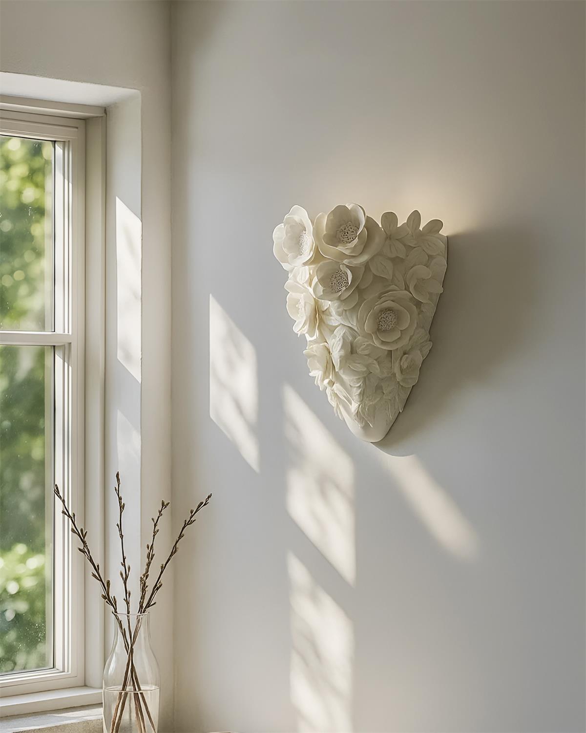 Marbella Romantic White Resin Wall Lamp