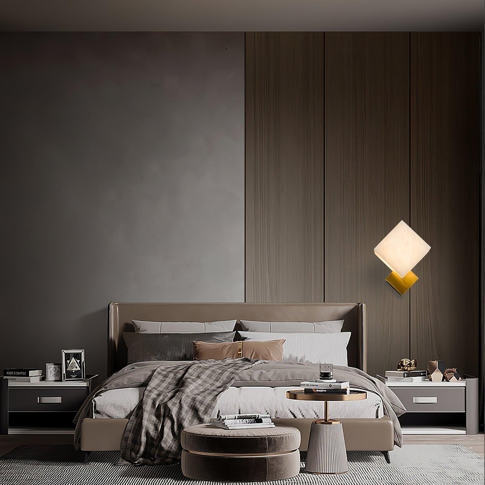 Arden Minimalist Alabaster Wall Light - Blowlighting