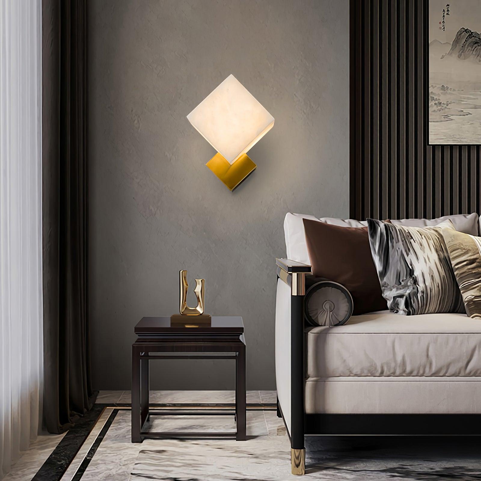 Arden Minimalist Alabaster Wall Light - Blowlighting