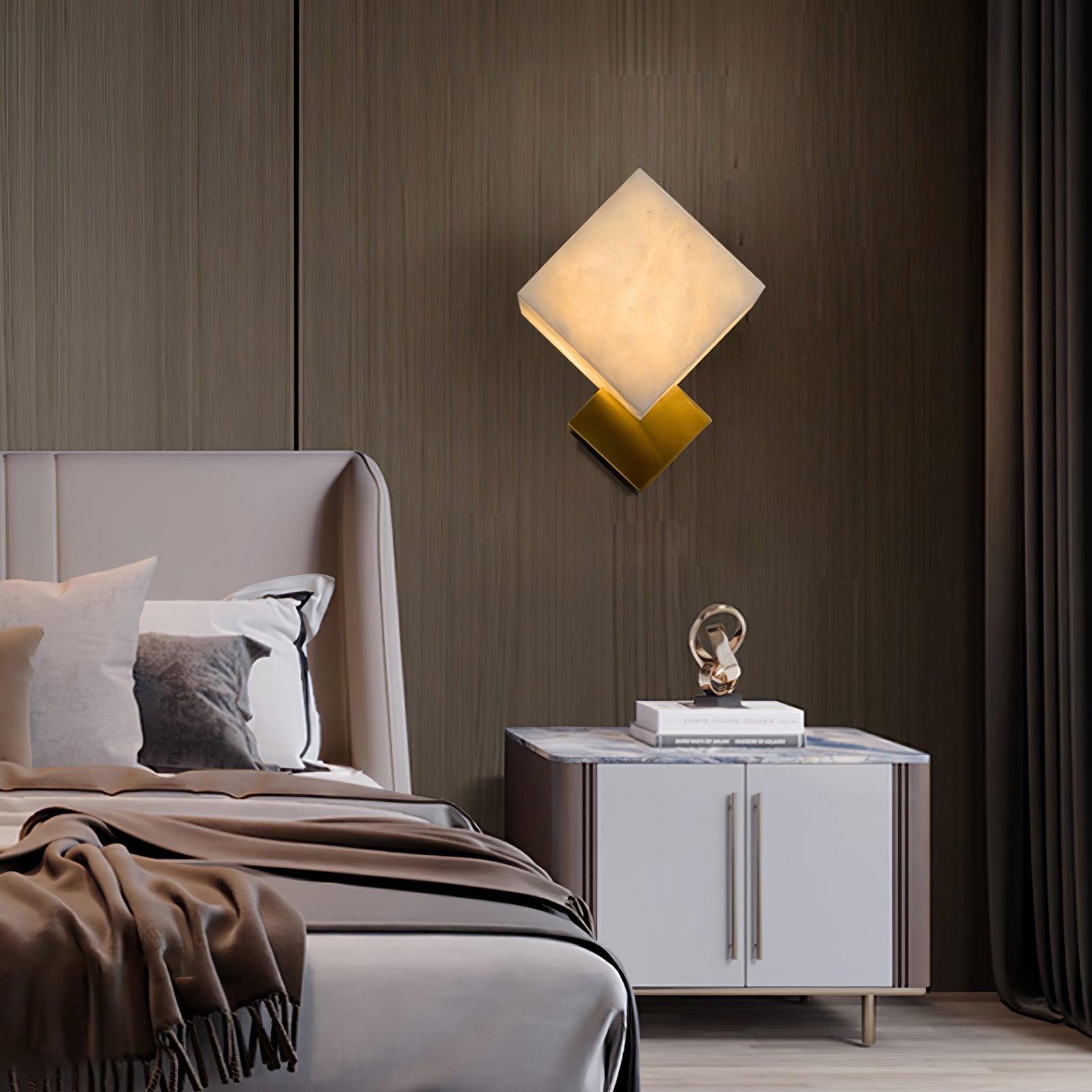 Arden Minimalist Alabaster Wall Light - Blowlighting