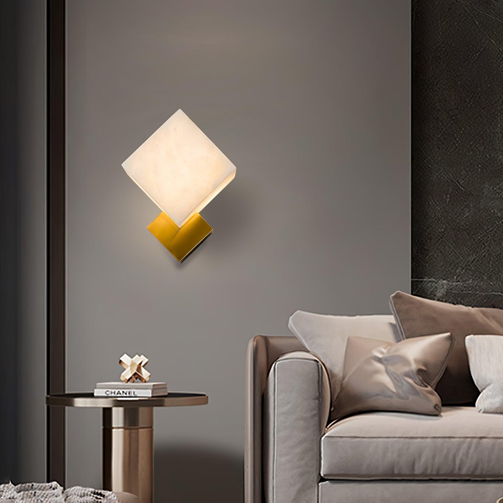 Arden Minimalist Alabaster Wall Light - Blowlighting
