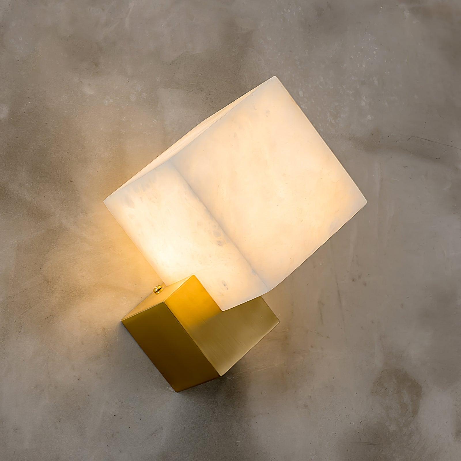 Arden Minimalist Alabaster Wall Light - Blowlighting