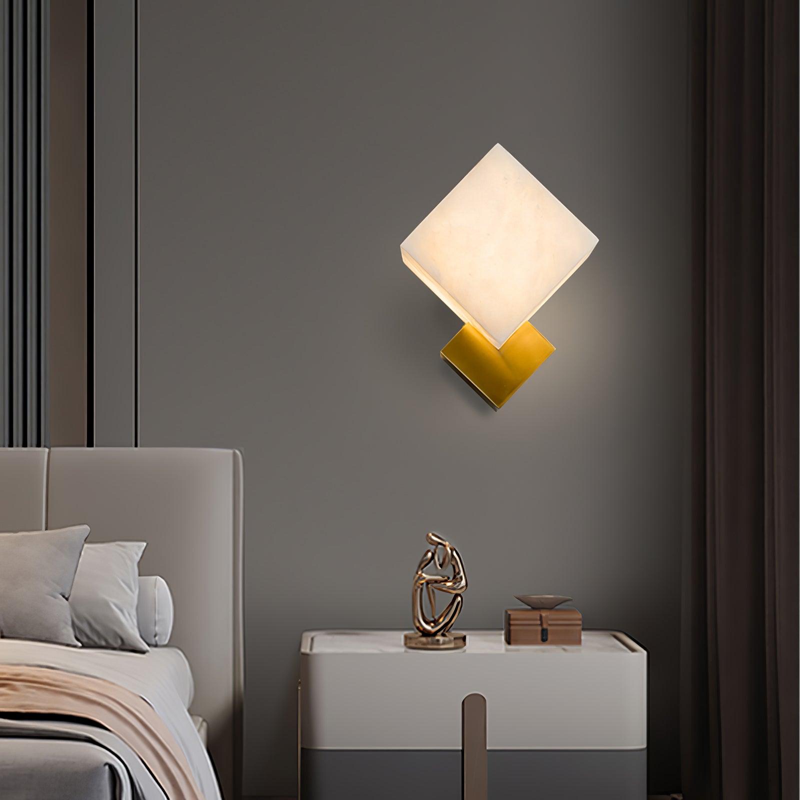 Arden Minimalist Alabaster Wall Light - Blowlighting