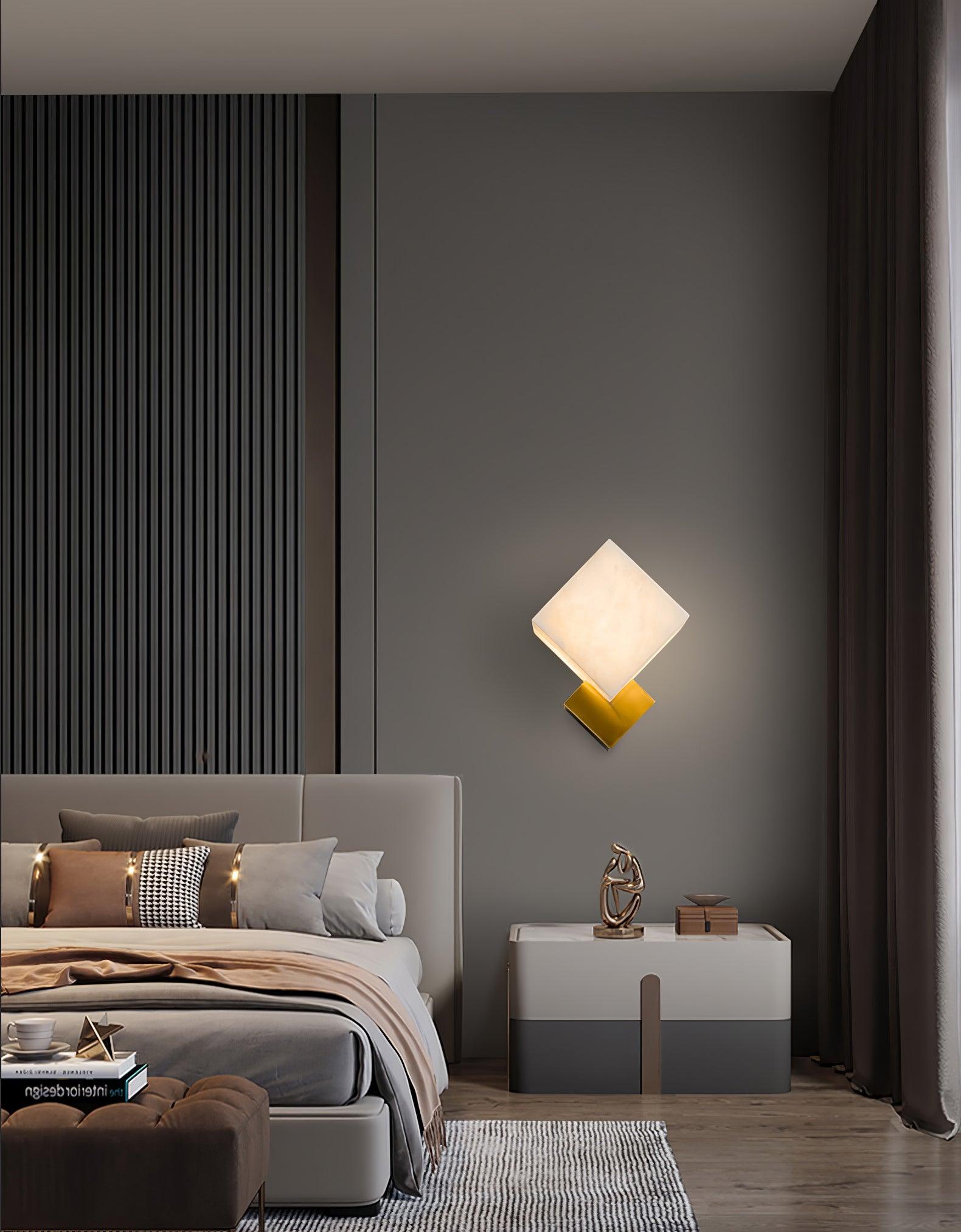 Arden Minimalist Alabaster Wall Light - Blowlighting