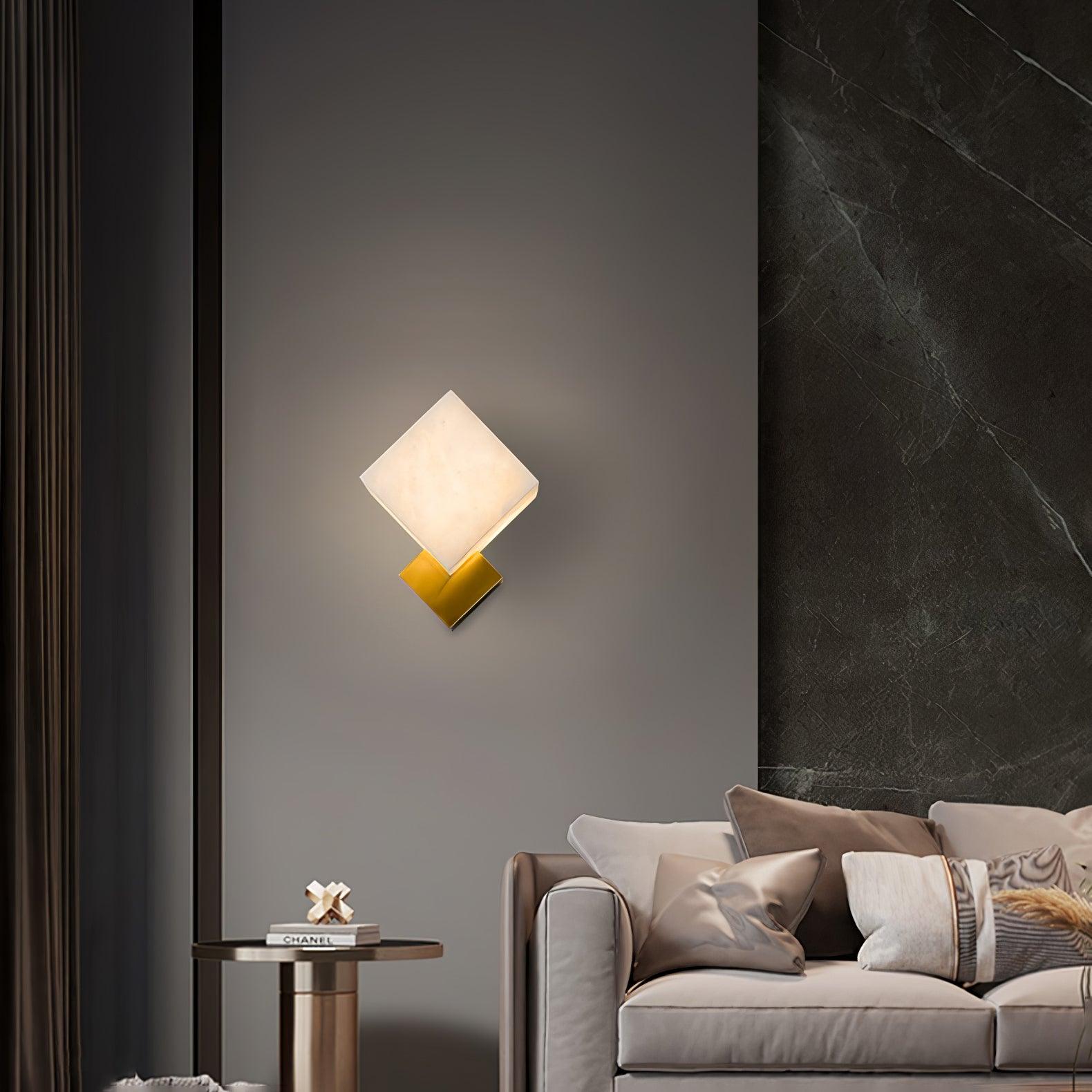 Arden Minimalist Alabaster Wall Light - Blowlighting