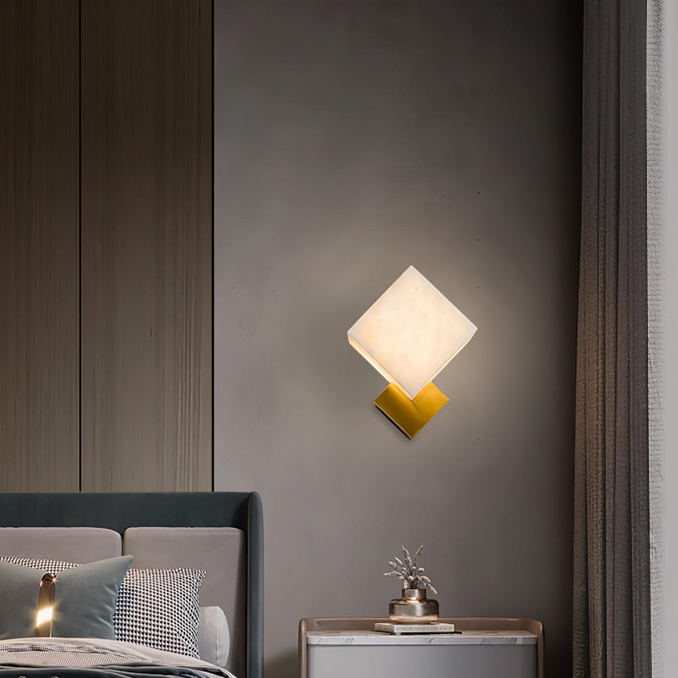 Arden Minimalist Alabaster Wall Light - Blowlighting