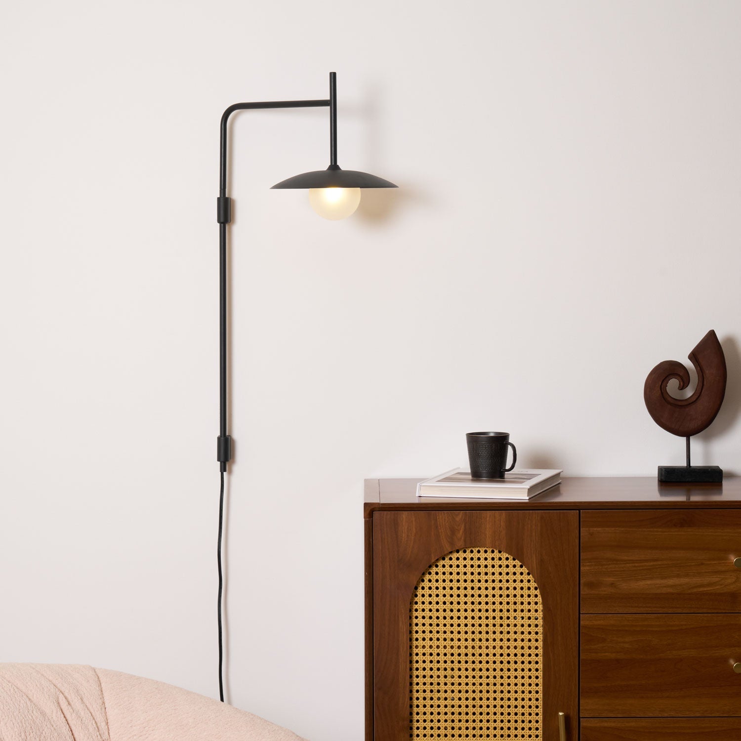 Gea Swing Arm Plug-in Wall Lamp - Blowlighting