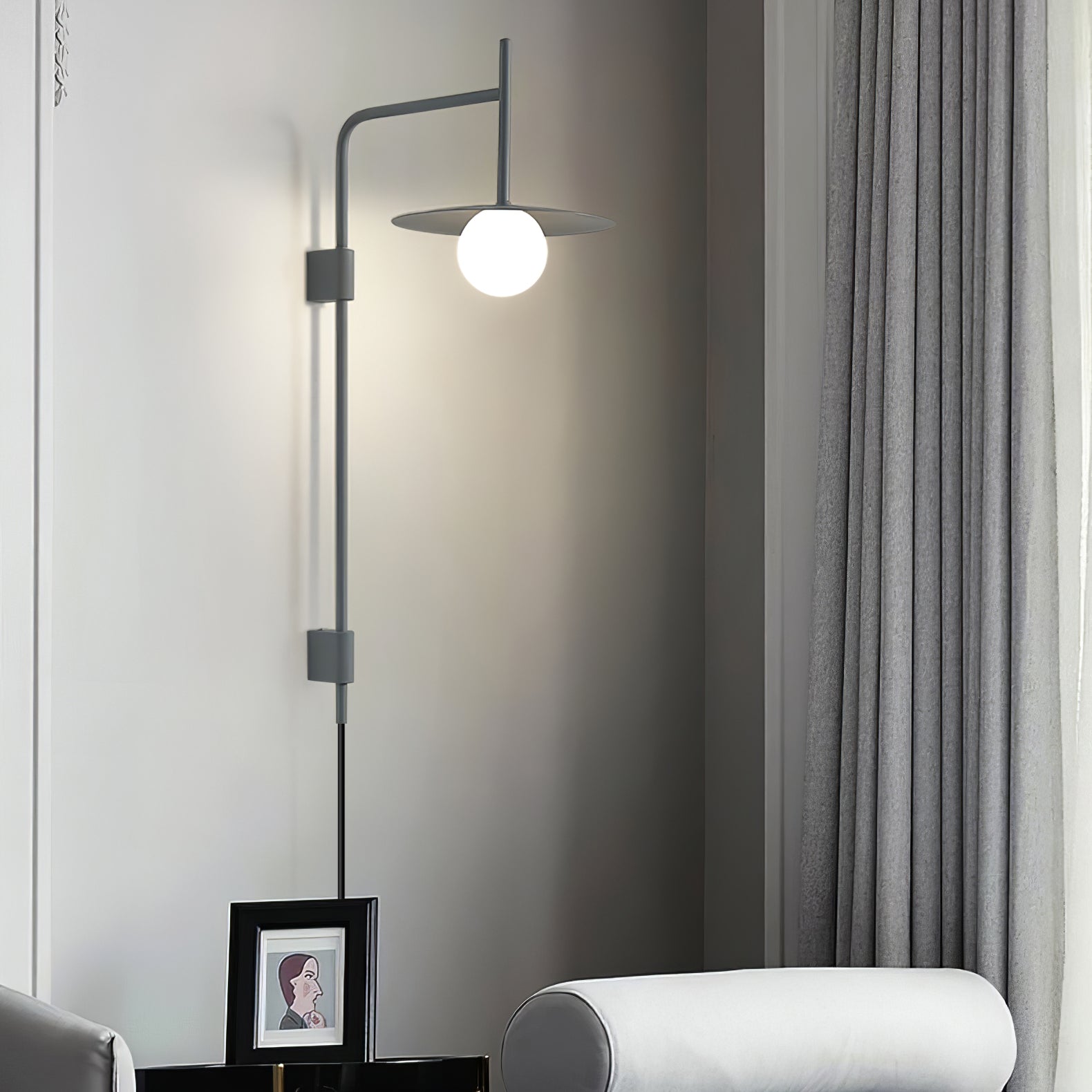 Gea Swing Arm Plug-in Wall Lamp - Blowlighting