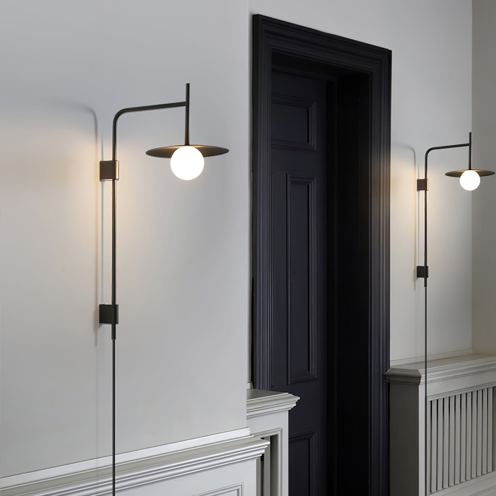 Gea Swing Arm Plug-in Wall Lamp - Blowlighting