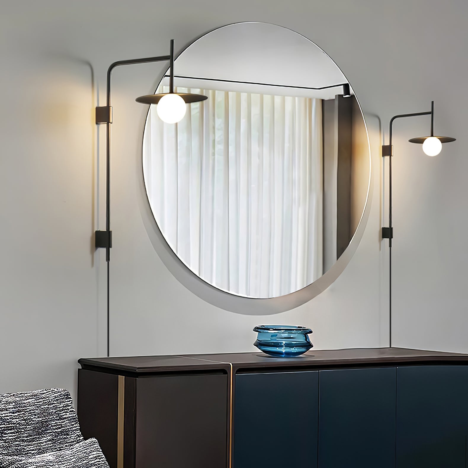 Gea Swing Arm Plug-in Wall Lamp - Blowlighting