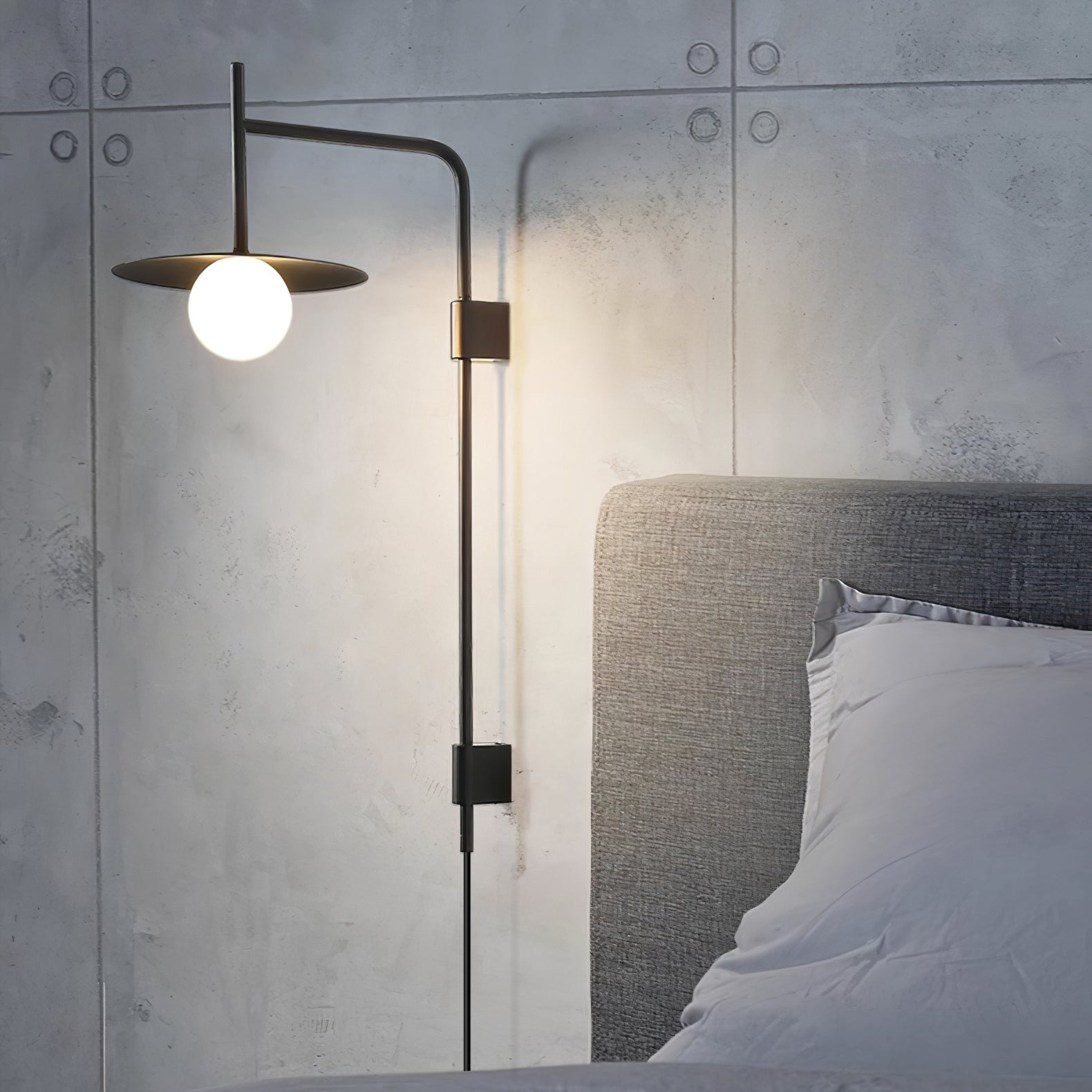Gea Swing Arm Plug-in Wall Lamp - Blowlighting