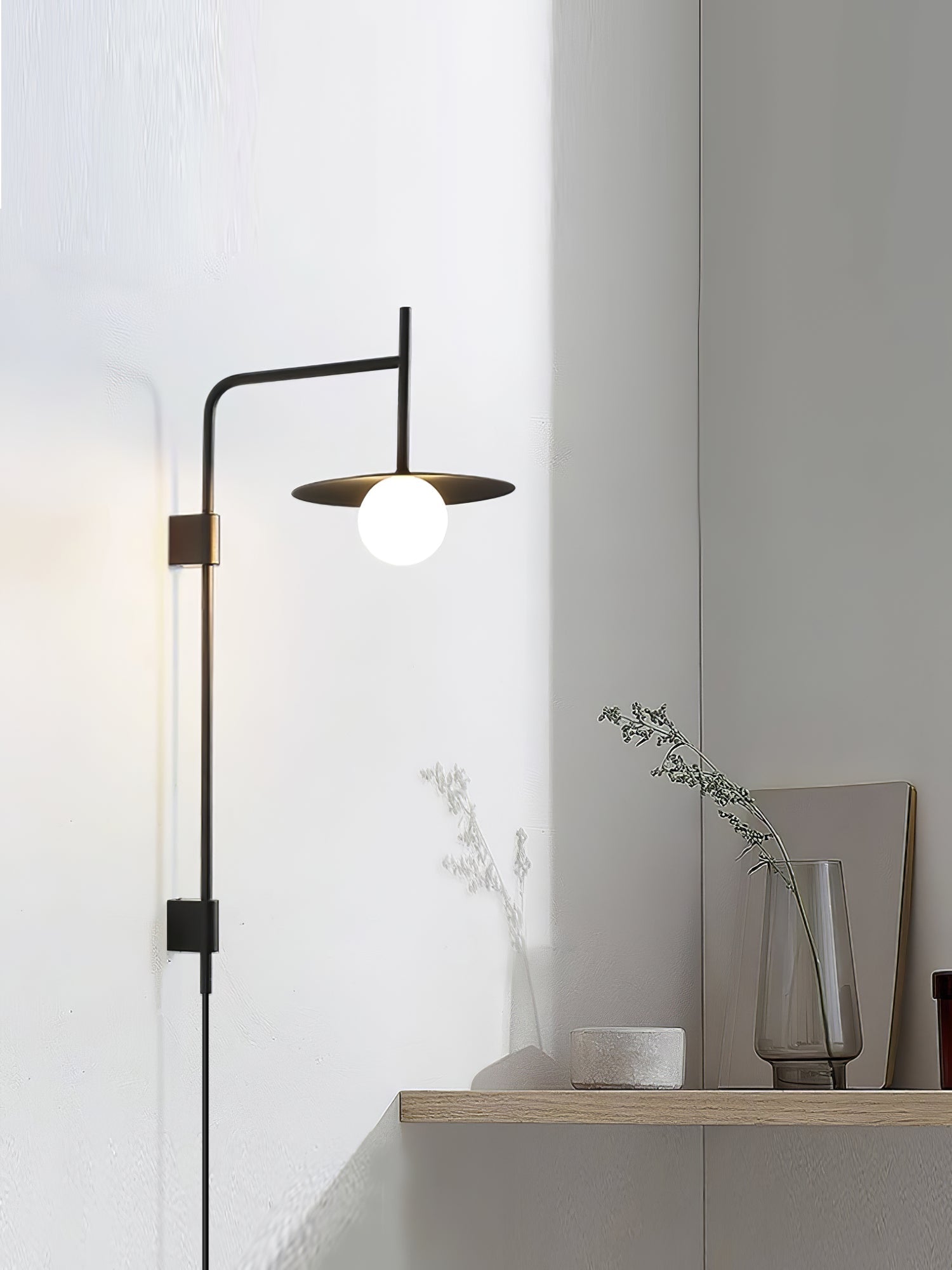 Gea Swing Arm Plug-in Wall Lamp - Blowlighting