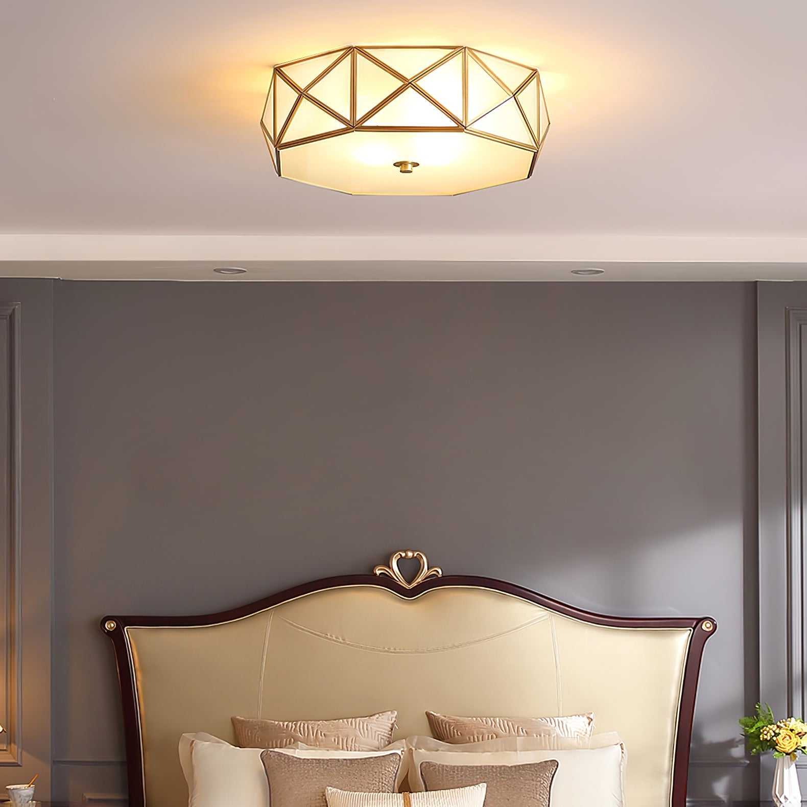 Geometric Shaped Flush Ceiling Light - Blowlighting