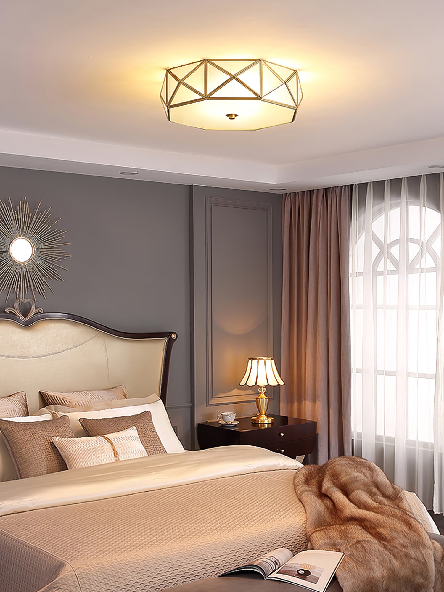 Geometric Shaped Flush Ceiling Light - Blowlighting