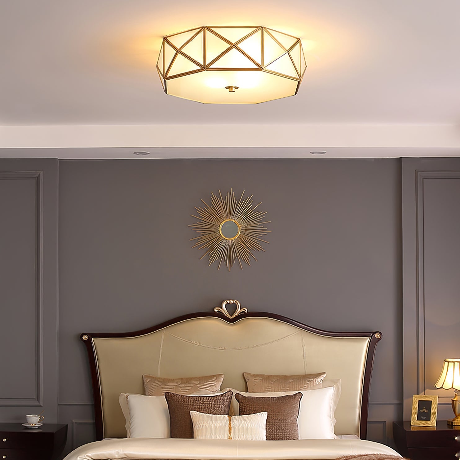 Geometric Shaped Flush Ceiling Light - Blowlighting