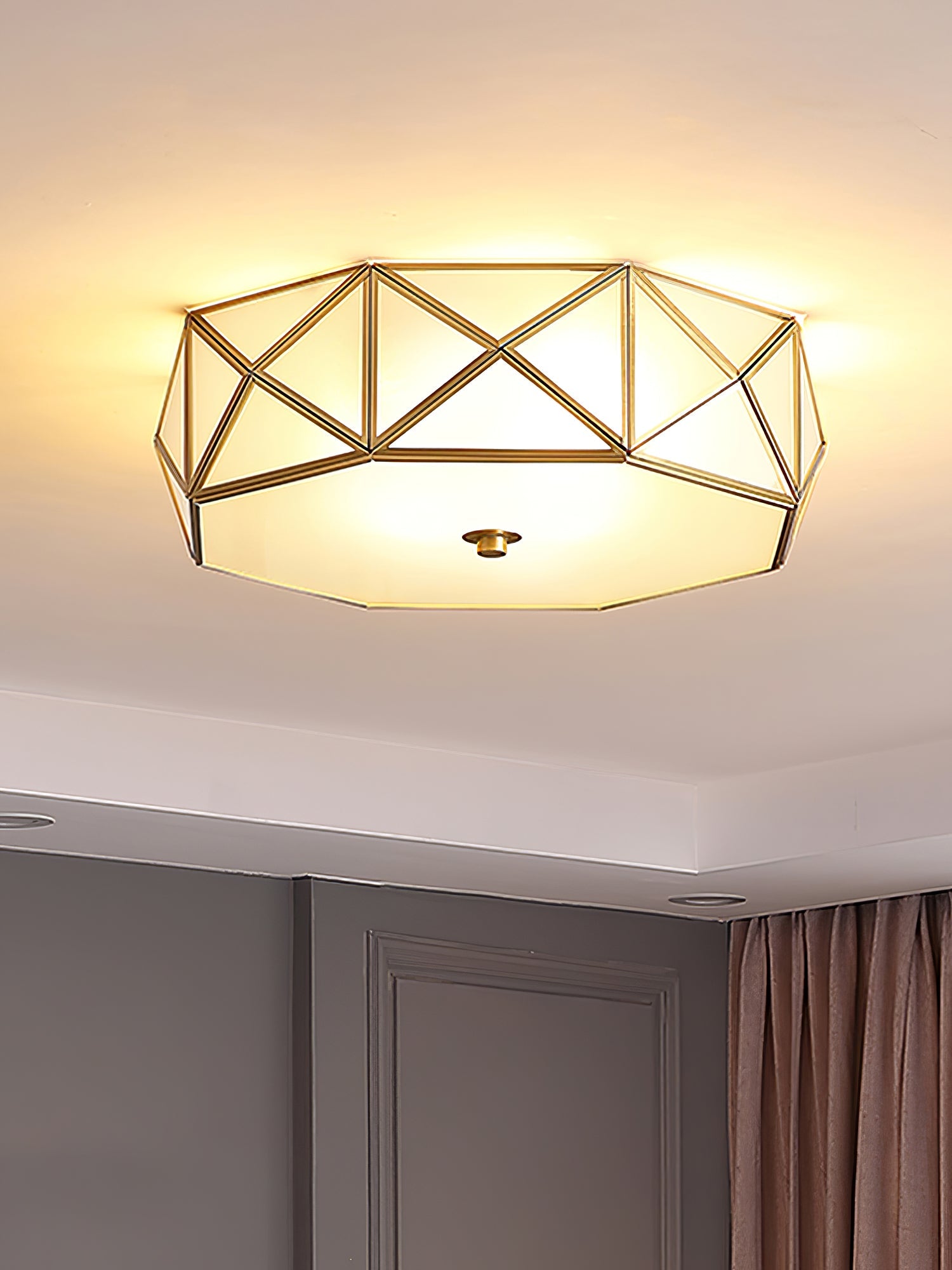 Geometric Shaped Flush Ceiling Light - Blowlighting