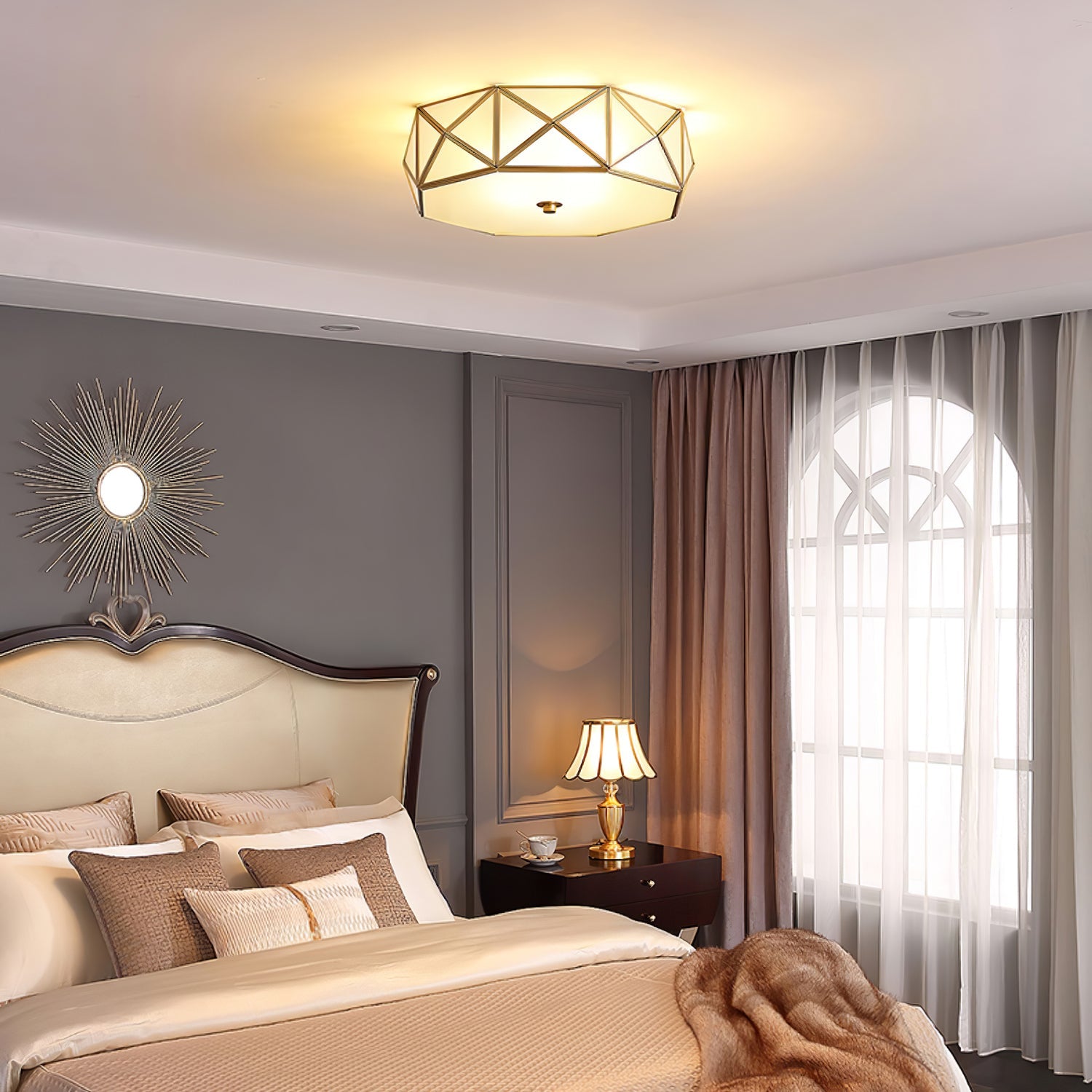 Geometric Shaped Flush Ceiling Light - Blowlighting