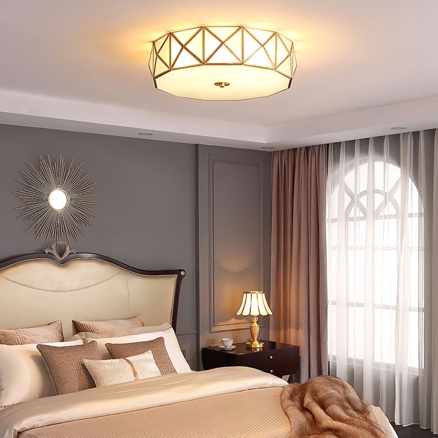 Geometric Shaped Flush Ceiling Light - Blowlighting