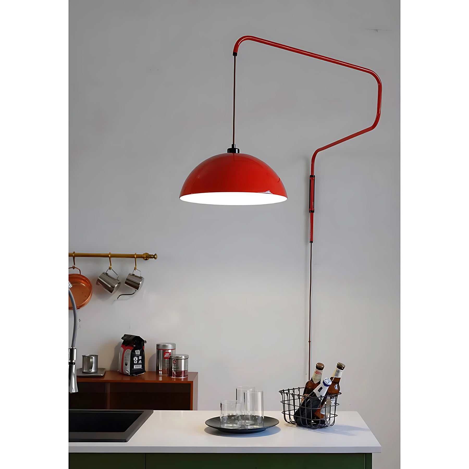 Geometry Dopamine Colors Aluminum Plug-In Wall Light