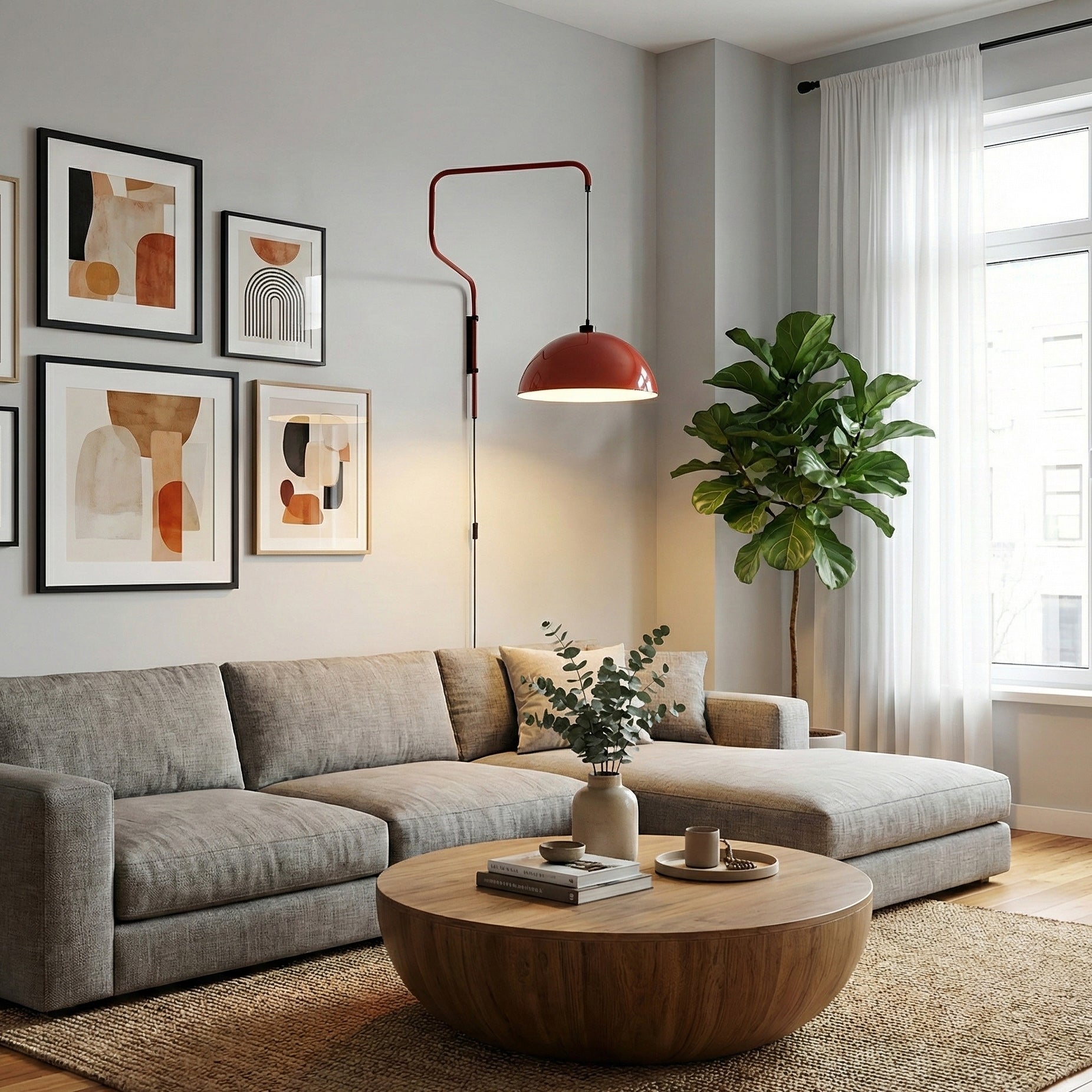 Geometry Dopamine Colors Aluminum Plug-In Wall Light