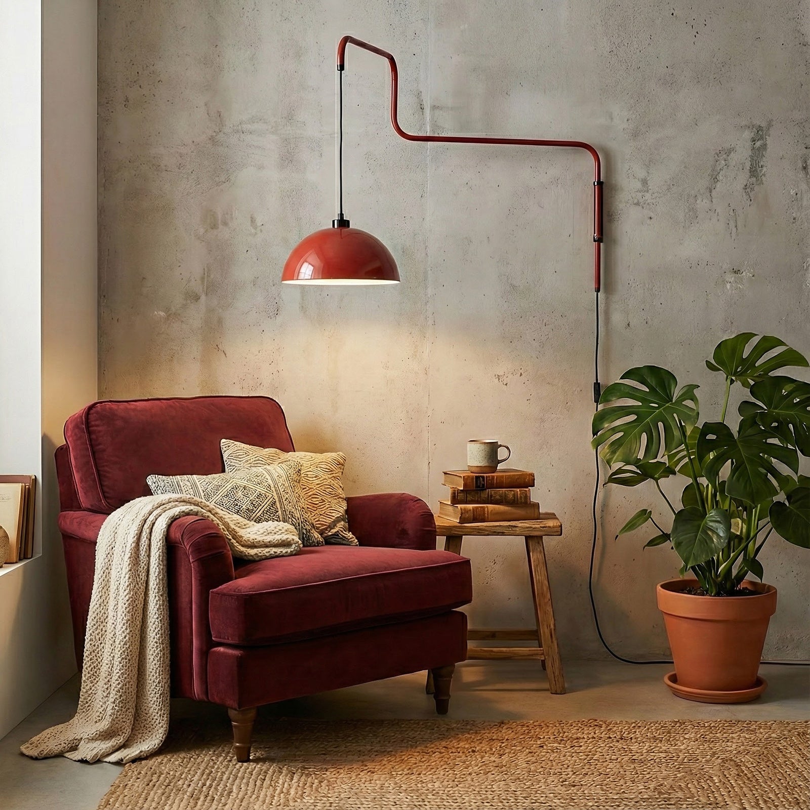 Geometry Dopamine Colors Aluminum Plug-In Wall Light