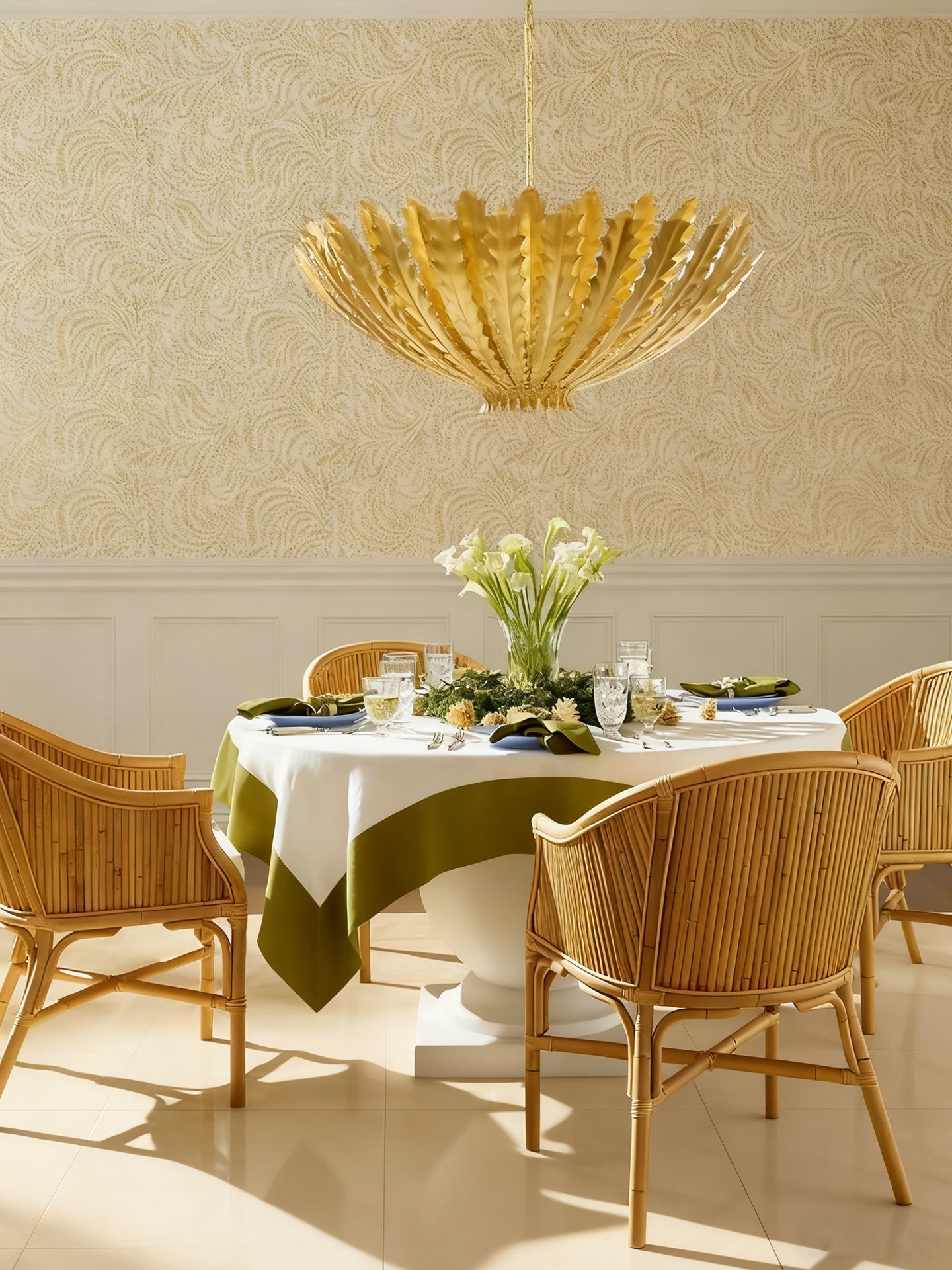 Gilded Acanthus Chandelier - Vakkerlight