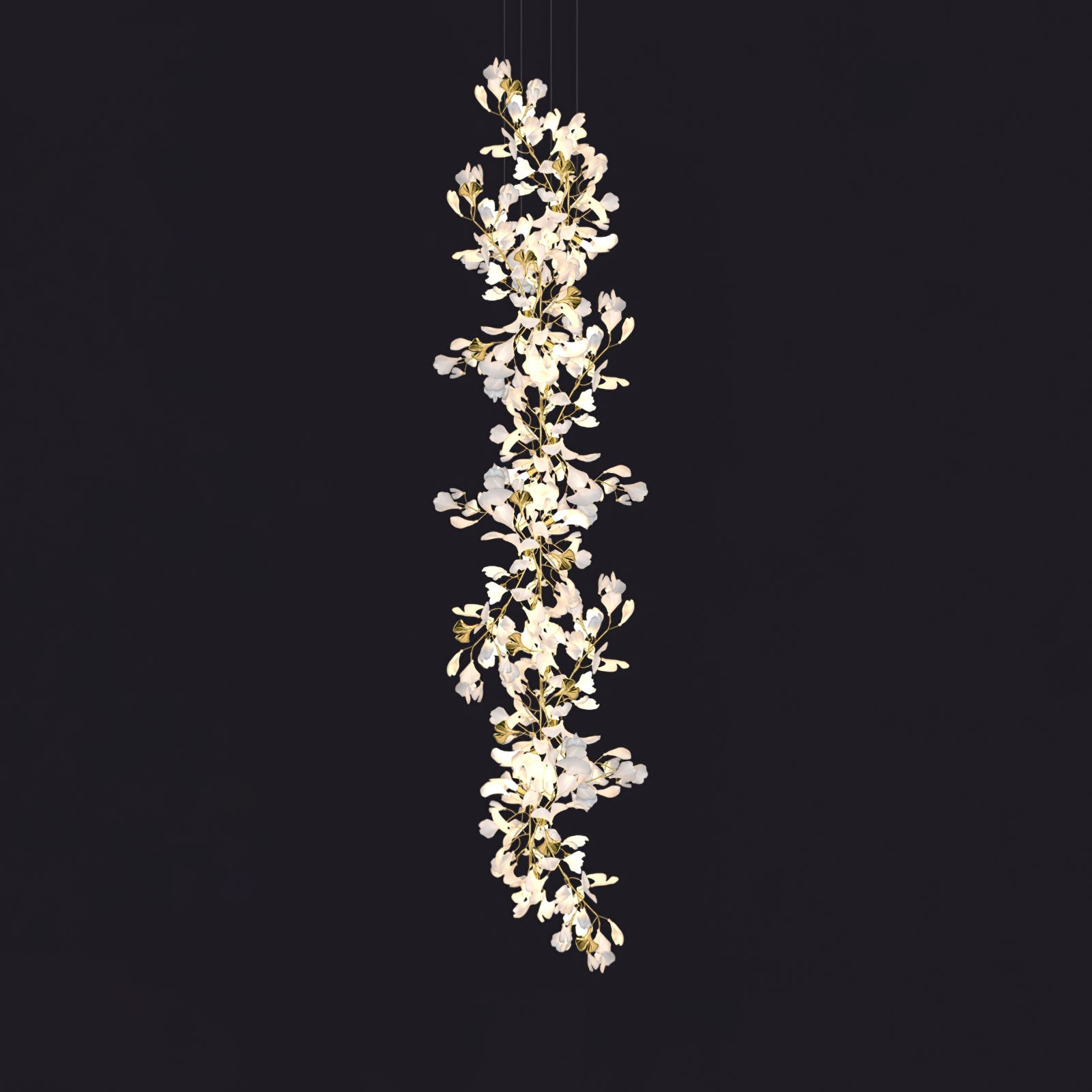 Eurzoris Gingko Metal Leaf Chandelier - Blowlighting