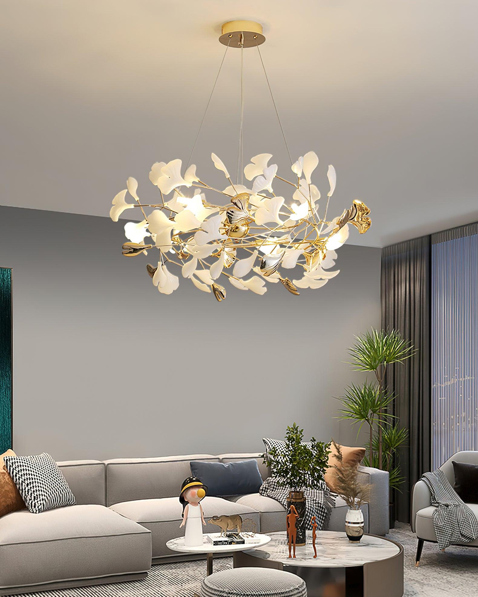 Gingko Chandelier H - Blowlighting