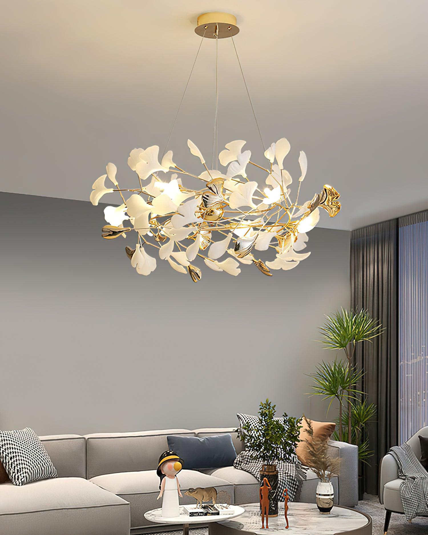 Gingko Chandelier H - Blowlighting