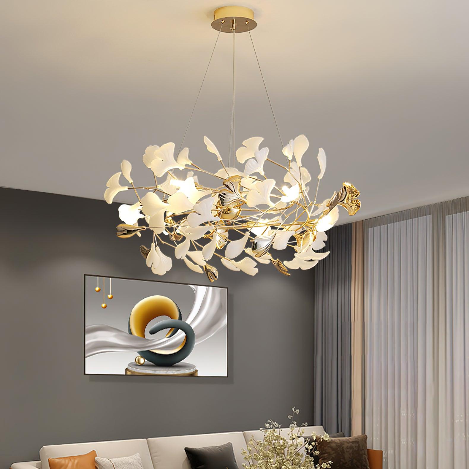 Gingko Chandelier H - Blowlighting